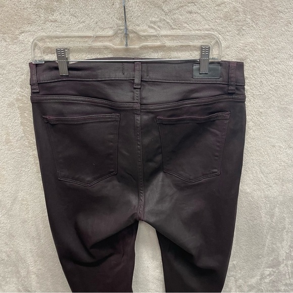 DL1961 Womens Coated Denim Mara Straight Leg Jeans Aubergine size 31 - Picture 4 of 8